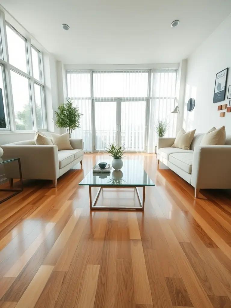 A welcoming image of a freshly cleaned home ready for move-in, showcasing the cleanliness and orderliness of the space, for H & L Cleaning's website.